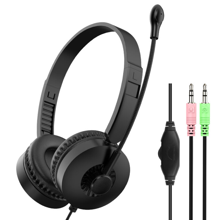 Wired Noise Cancelling Headset with Microphone