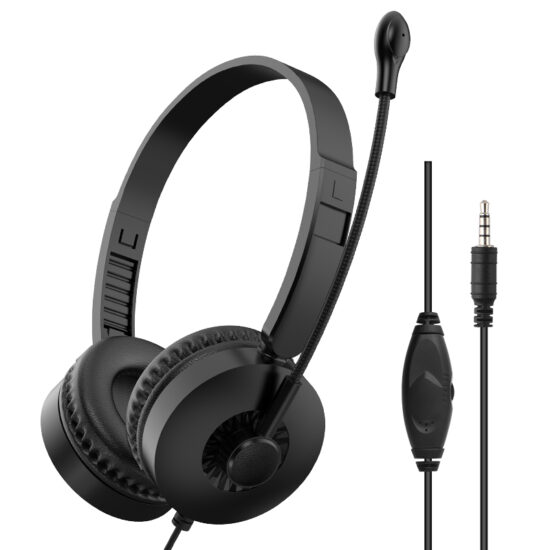Wired Noise Cancelling Headset with Microphone