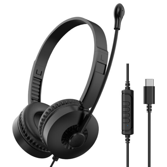 Wired Noise Cancelling Headset with Microphone