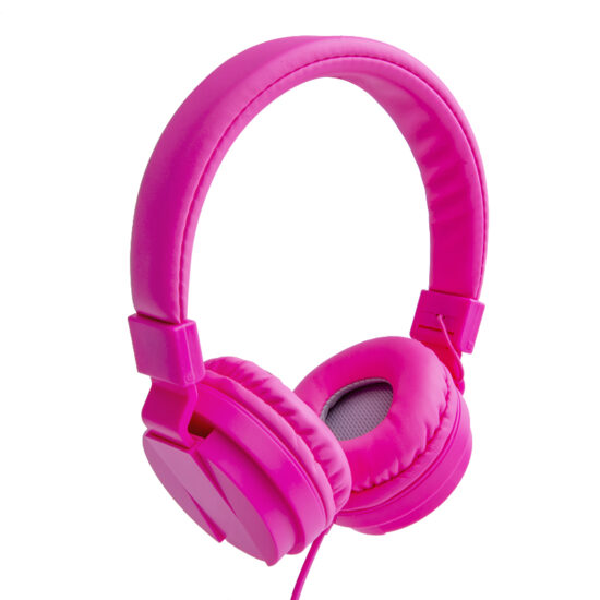 Foldable on-ear wired headphones with bass