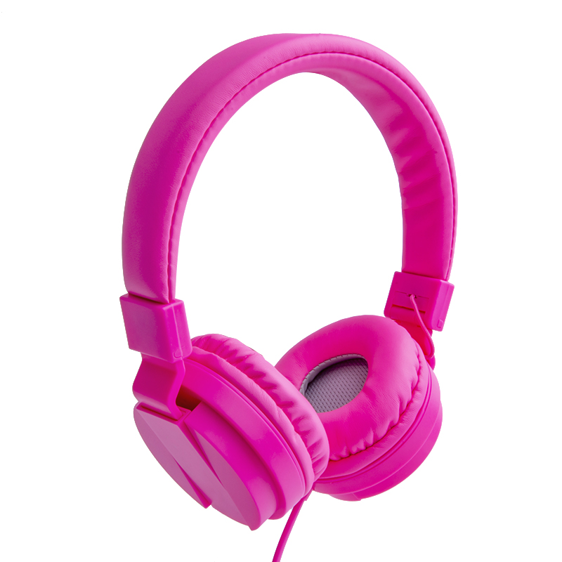 Foldable on-ear wired headphones with bass