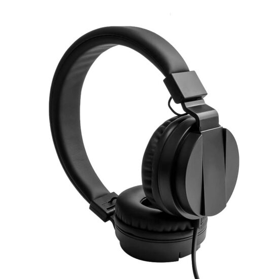 Foldable on-ear wired headphones with bass