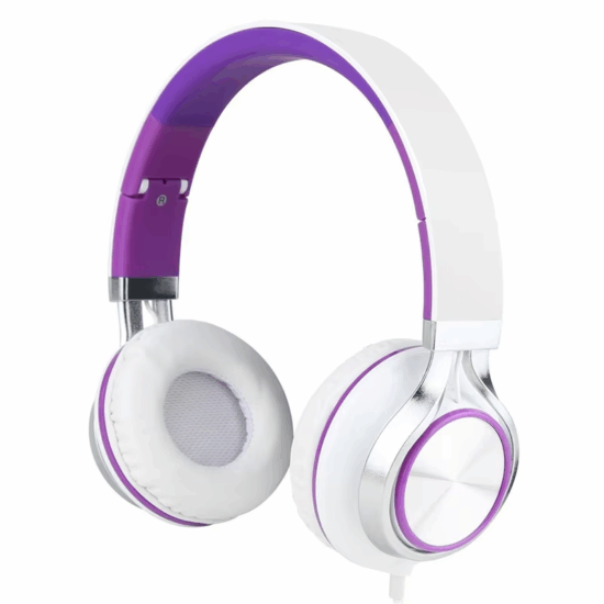 Lightweight on-ear wired headphones with inline microphone