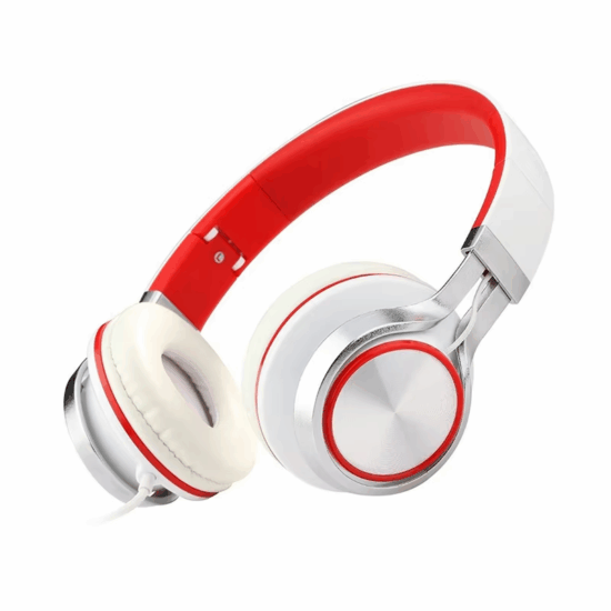 Lightweight on-ear wired headphones with inline microphone