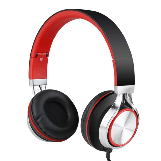 Lightweight on-ear wired headphones with inline microphone