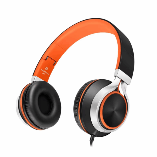 Lightweight on-ear wired headphones with inline microphone