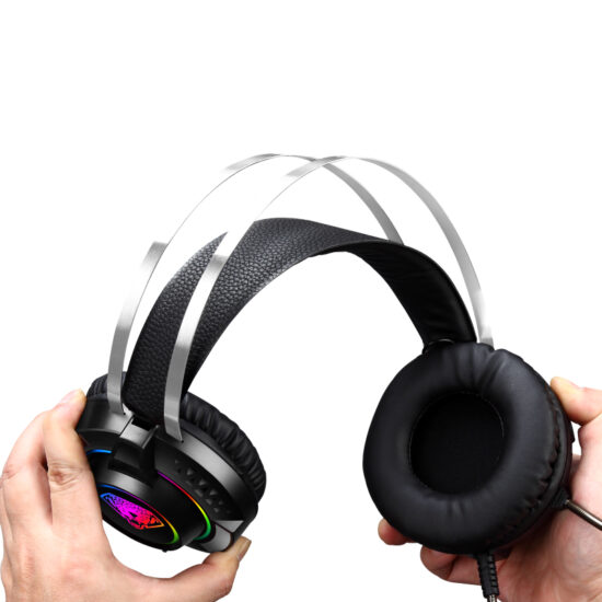 Wired gaming headset with mic for PC and laptop