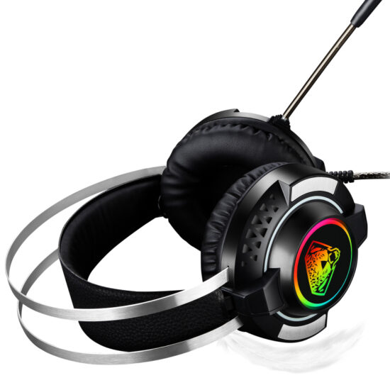 Wired gaming headset with mic for PC and laptop