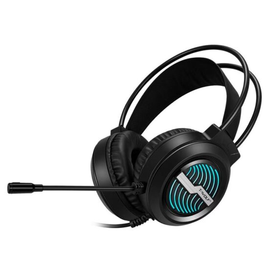USB wired gaming headset with LED lights