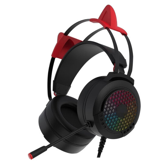 Wired PC gaming headset with microphone