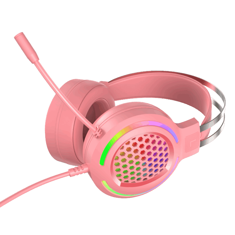 Adjustable over-ear stereo gaming headset with microphone