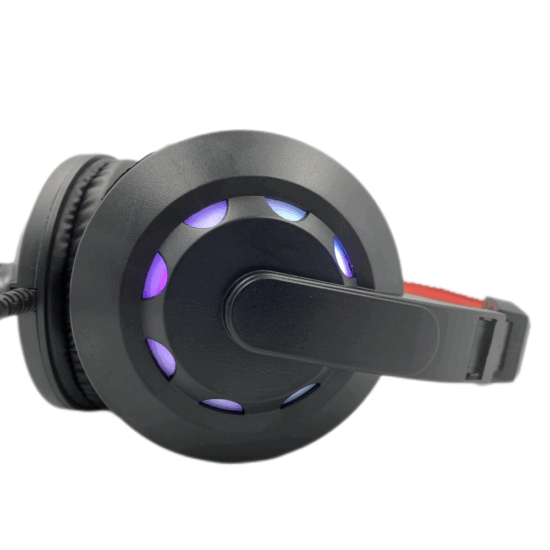 LED USB wired gaming headset with mic for PC