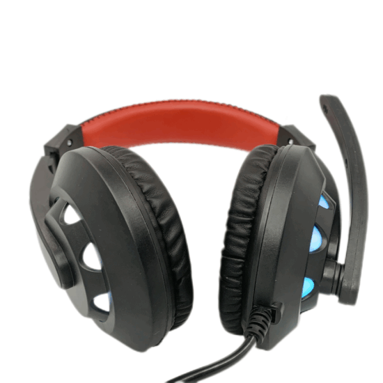 LED USB wired gaming headset with mic for PC