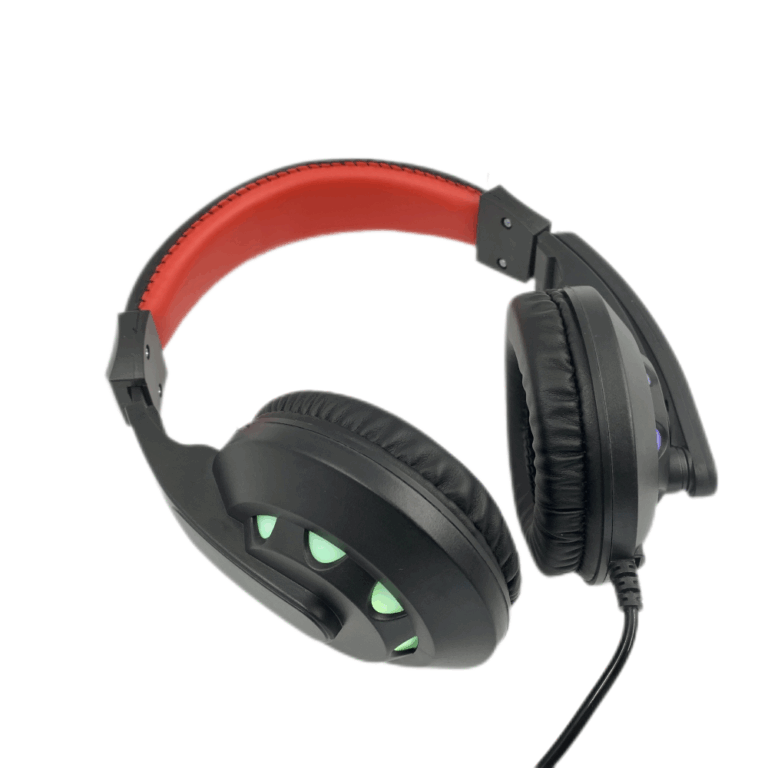 LED USB wired gaming headset with mic for PC