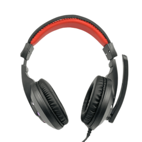 LED USB wired gaming headset with mic for PC
