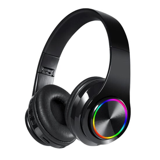 Bluetooth headphones with RGB lights and TF card slot