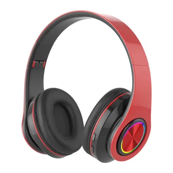 Bluetooth headphones with RGB lights and TF card slot