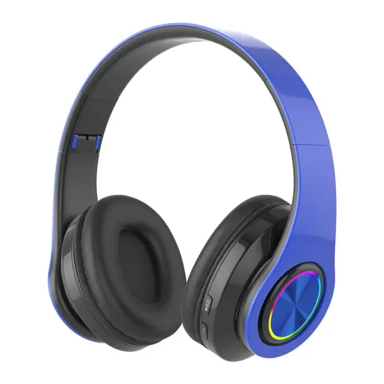 Bluetooth headphones with RGB lights and TF card slot