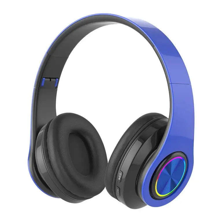 Bluetooth headphones with RGB lights and TF card slot