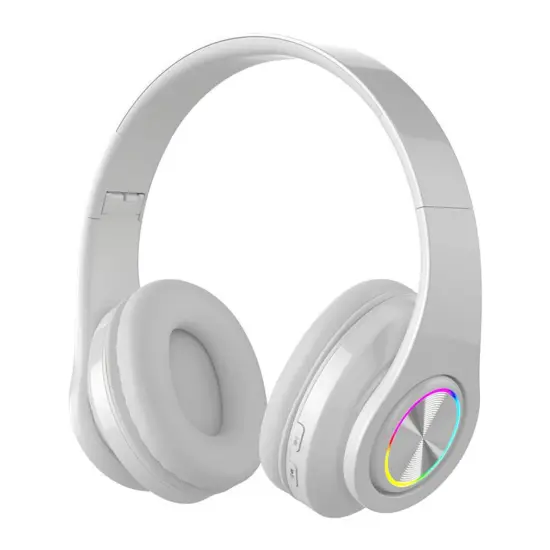 Bluetooth headphones with RGB lights and TF card slot