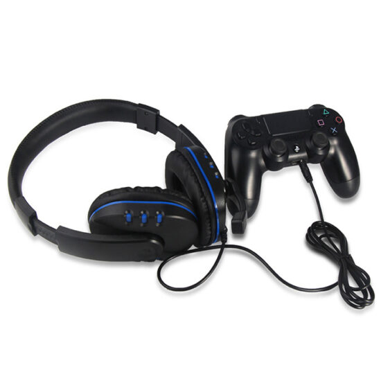 USB wired gaming headset with LED and adjustable microphone