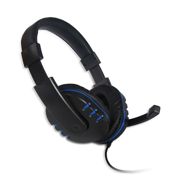USB wired gaming headset with LED and adjustable microphone