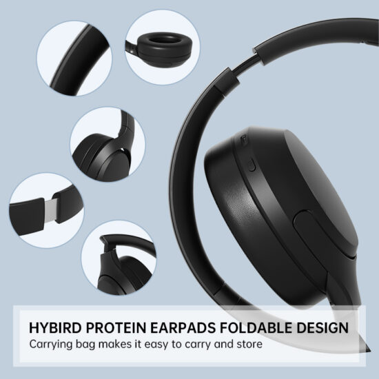 Over-Ear Wireless ANC Headphones with Bluetooth