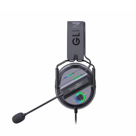 Wired USB gaming headset for PC/laptop with LED and mic