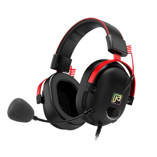 USB wired in-ear gaming headset with noise cancel and RGB