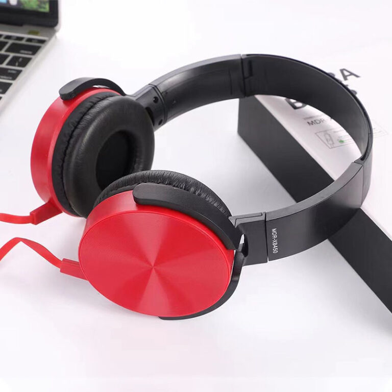 Black wired over-ear stereo headphones with 3.5mm plug