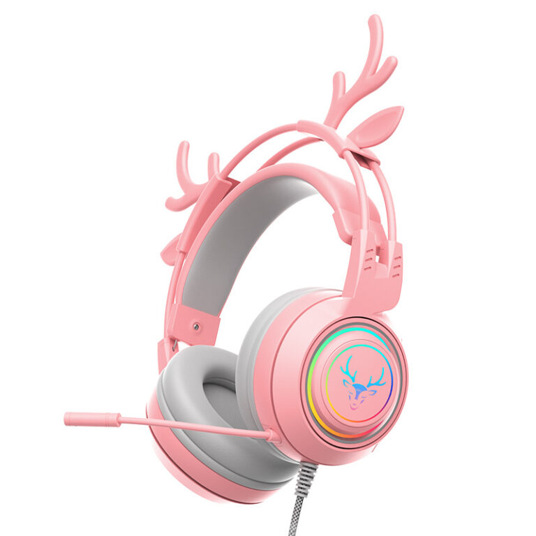 Wired gaming headset with 3.5mm audio jack and surround sound