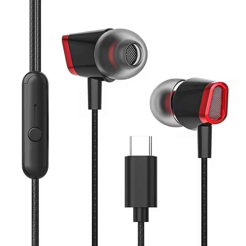Wired noise-cancelling gaming and music earphones 1.2m cable