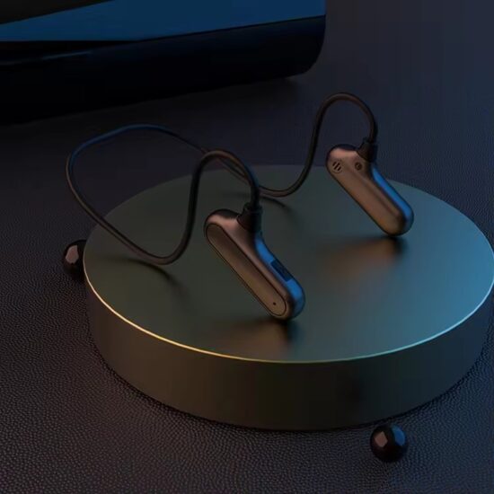Wireless bone conduction neckband headset for gaming and sports