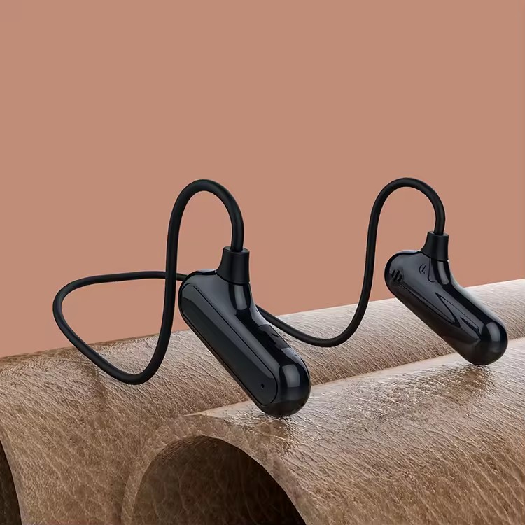 Wireless bone conduction neckband headset for gaming and sports