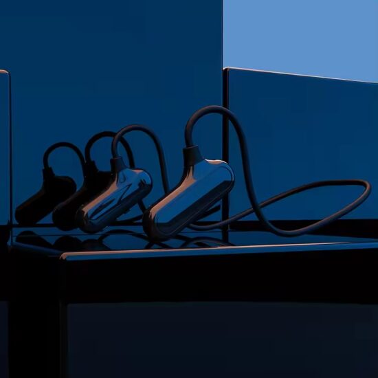 Wireless bone conduction neckband headset for gaming and sports