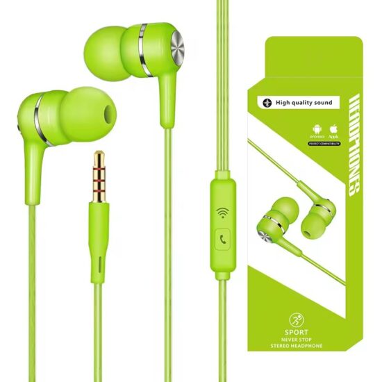 3.5mm wired in-ear headphones with clear sound