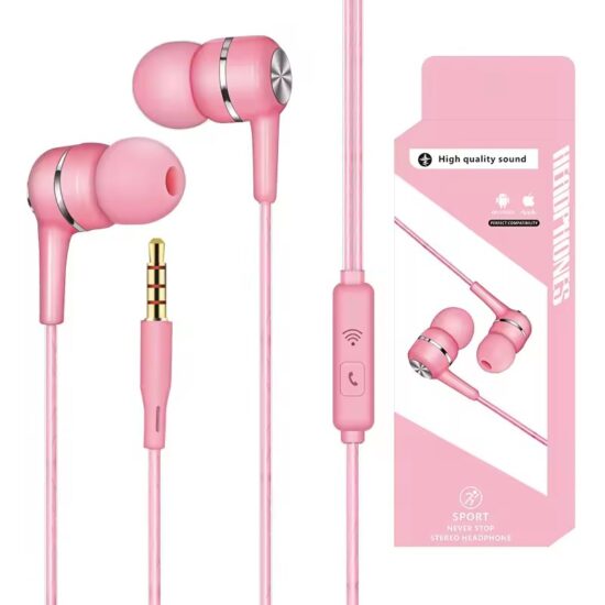 3.5mm wired in-ear headphones with clear sound