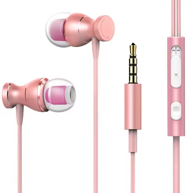 TPE wired in-ear stereo earphones for sport