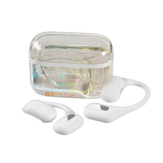Wireless sport earbuds with colorful LED charging dock