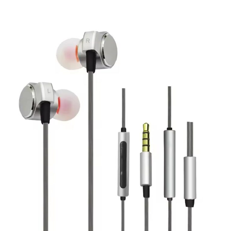 Lightweight metal wired in-ear stereo earphones