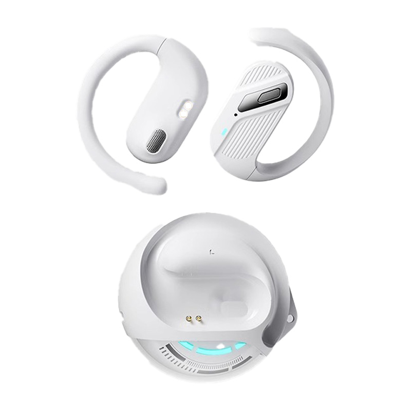 Open-ear wireless sports headphones with ear hooks