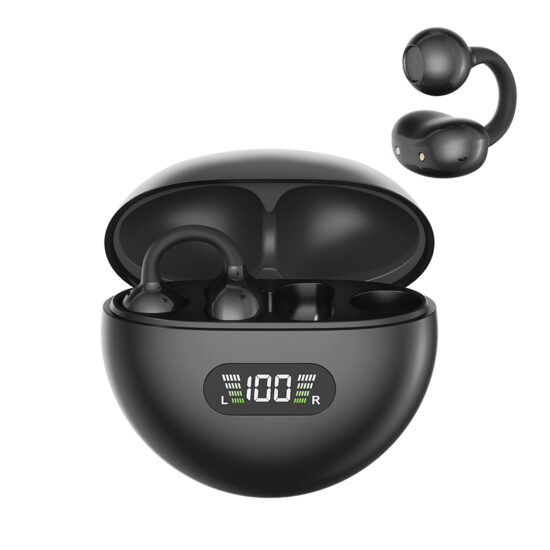 LCD wireless earbuds with smart touch and ANC