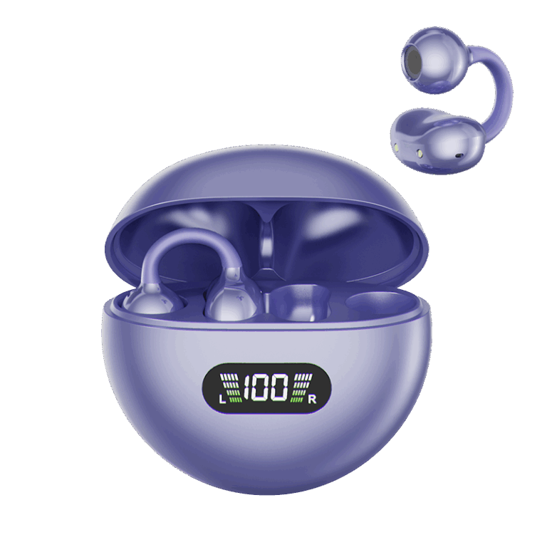 LCD wireless earbuds with smart touch and ANC