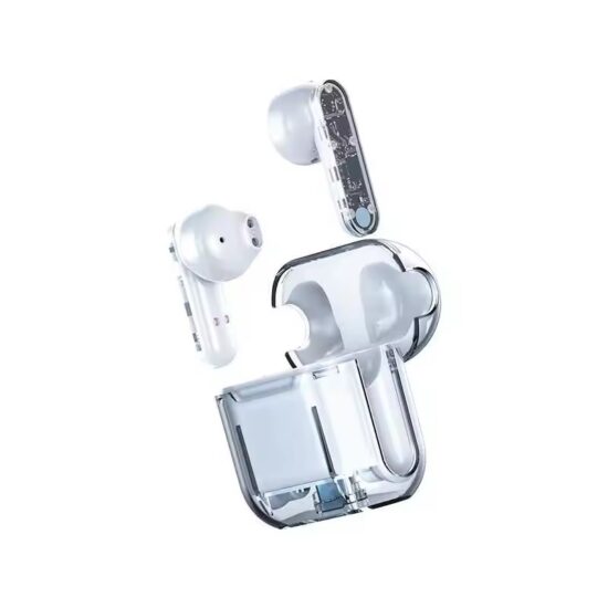 Transparent wireless gaming earbuds with low latency