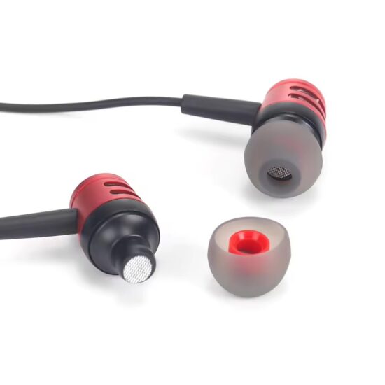 Custom in-ear sports earbuds with microphone