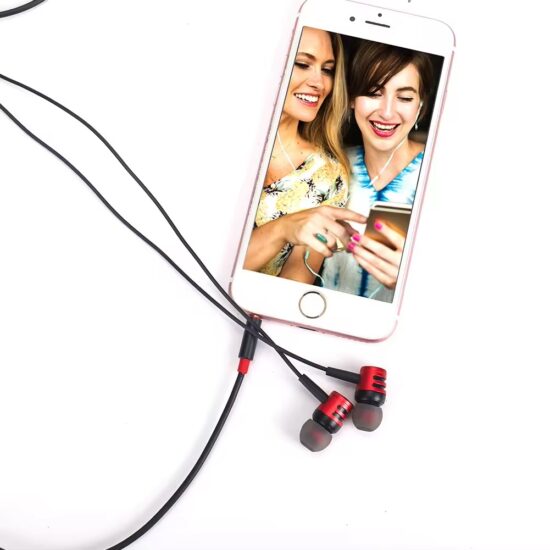 Custom in-ear sports earbuds with microphone