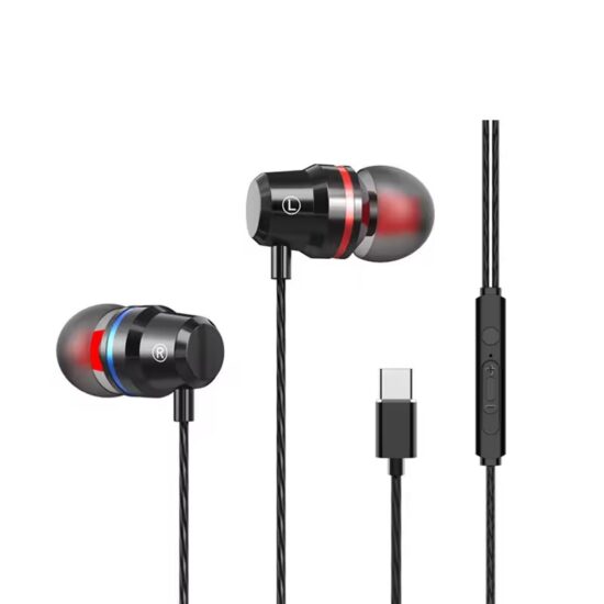 Magnetic USB-C earphones with microphone