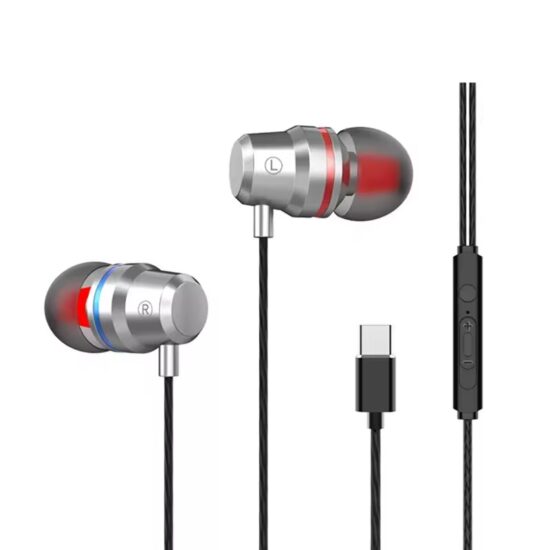Magnetic USB-C earphones with microphone