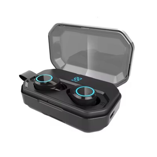 Portable TWS gaming earbuds with power bank charging case