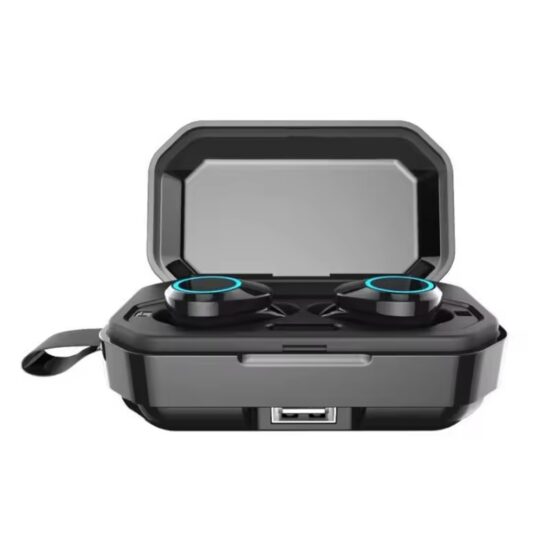 Portable TWS gaming earbuds with power bank charging case